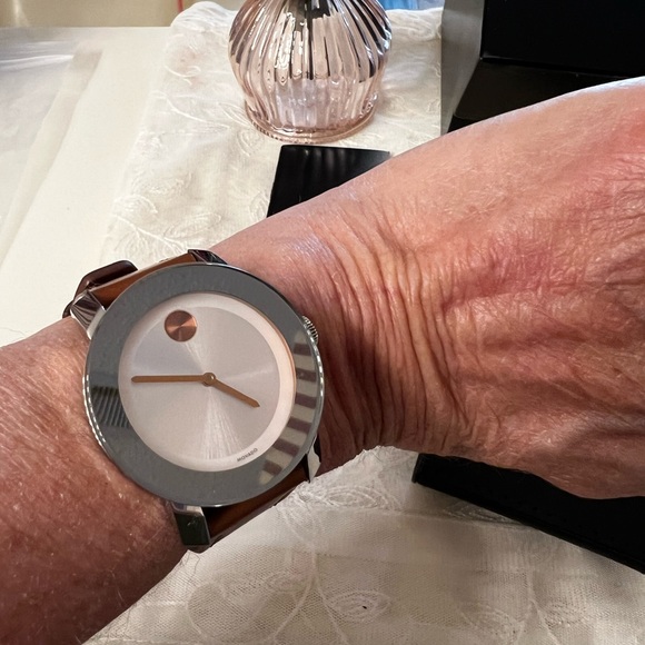 COPY - Movado Bold Watch with a brown leather band main image 8